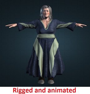 old woman 3d model