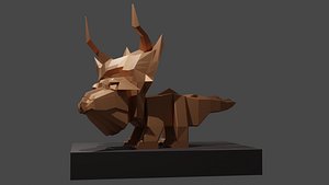 Cute dinosaur Triceratops model