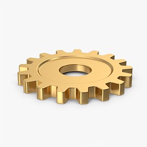 3D Gold Gear