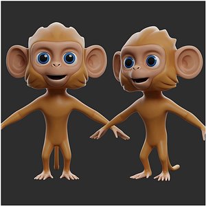 3D model Cartoon Monkey