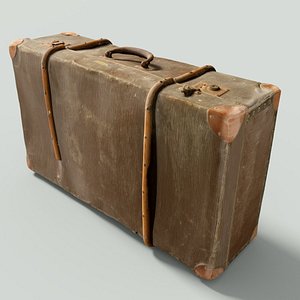 3D model vintage suitcase retro