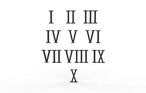 Roman Numerals Art 3D model 3D model