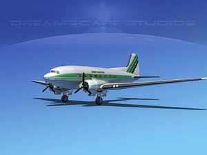 3d model dc-3 douglas