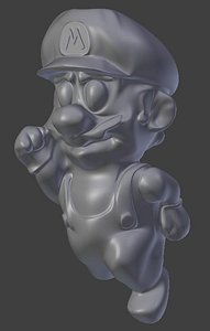 3d model of mario jumping stereolithography