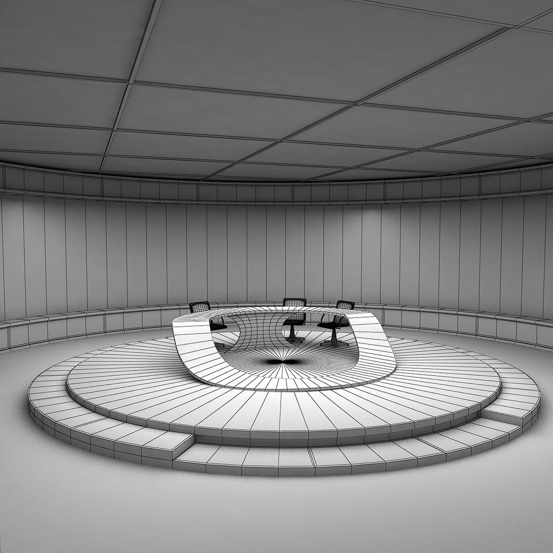 3d Tv News Studio 2 Model