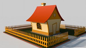 3D model cartoon house