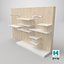 3D Store Furniture Wall Mounted Clothing Stand 01