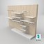 3D Store Furniture Wall Mounted Clothing Stand 01