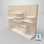 3D Store Furniture Wall Mounted Clothing Stand 01
