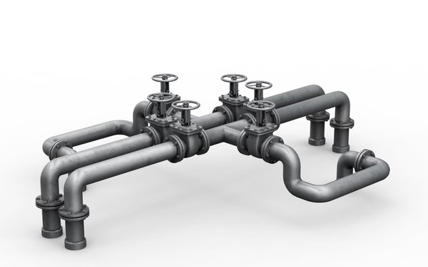 3D industrial pipe assembly model - TurboSquid 1511807