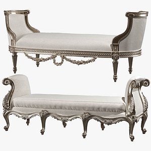 kosovart rococo bench 3D