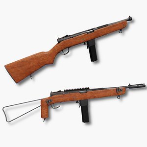 3D M50 and M55 Reising SMG model