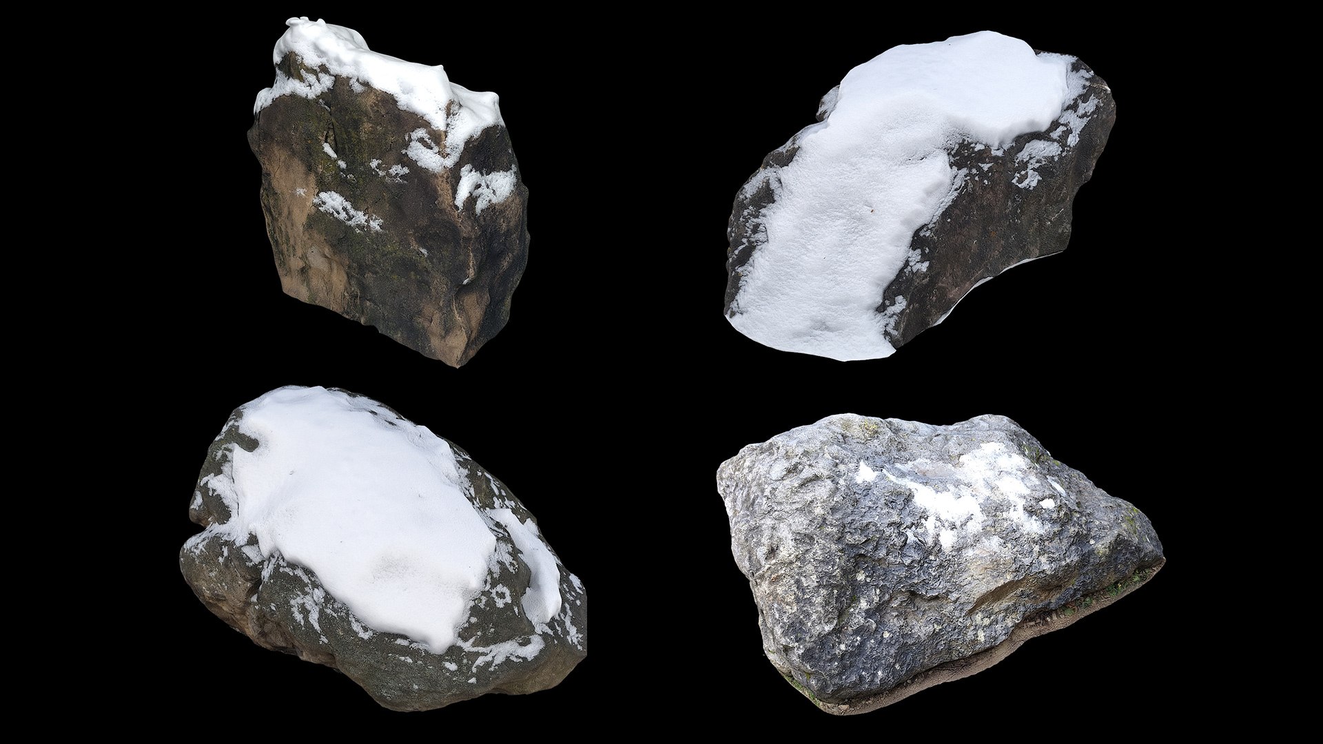 Nature Snow Elements Rocks 04 3D Model - TurboSquid 1822668