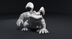 funny athletic gargoyle 3D model