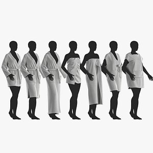 3D model 7 female bathrobe