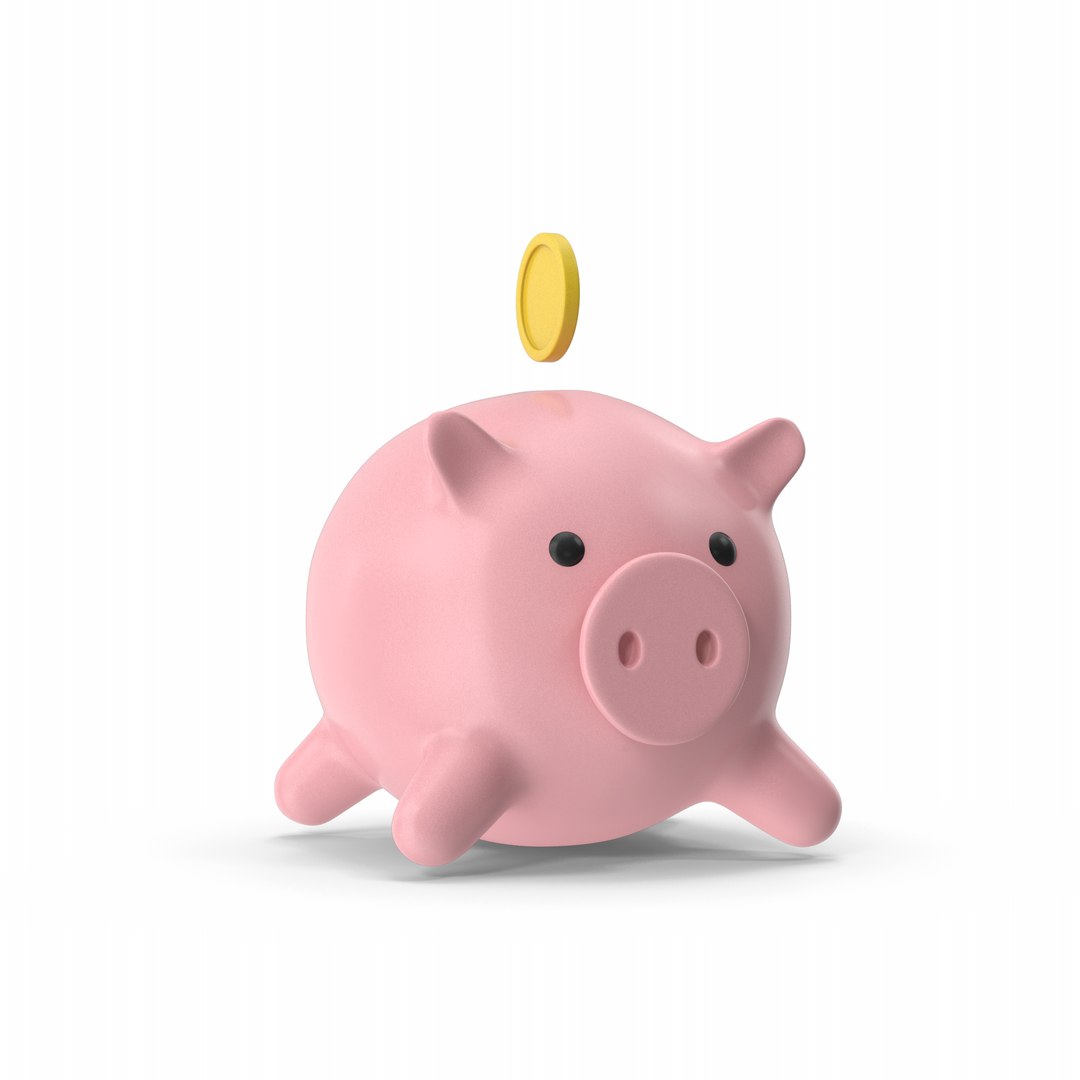 Cartoon Piggy Bank 3D Model - TurboSquid 2135323