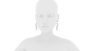 pearl  earrings 3D model