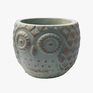 Owl flower pot 3D model