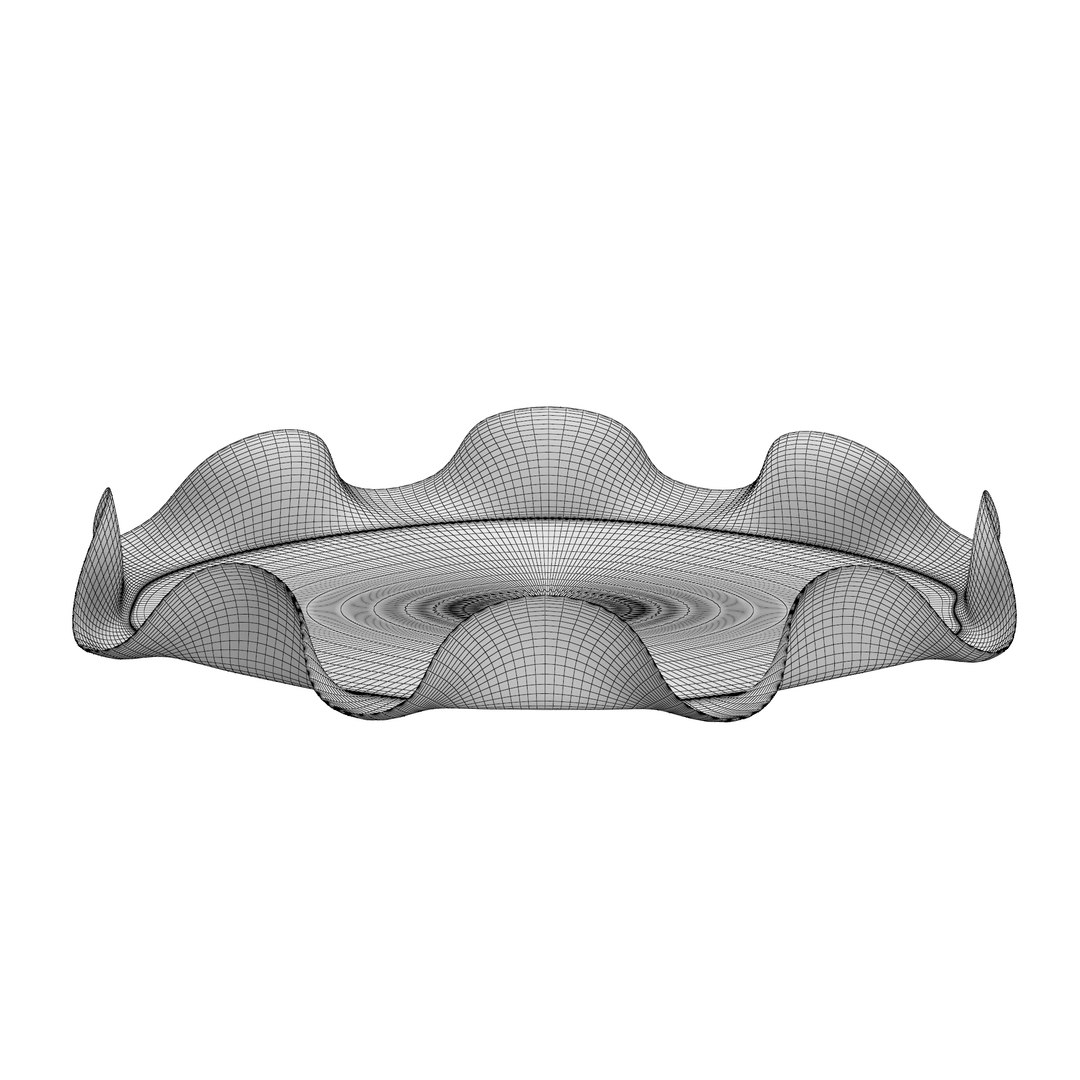 LARGE OVAL RUFFLE PLATTER 3D Model - TurboSquid 2143898