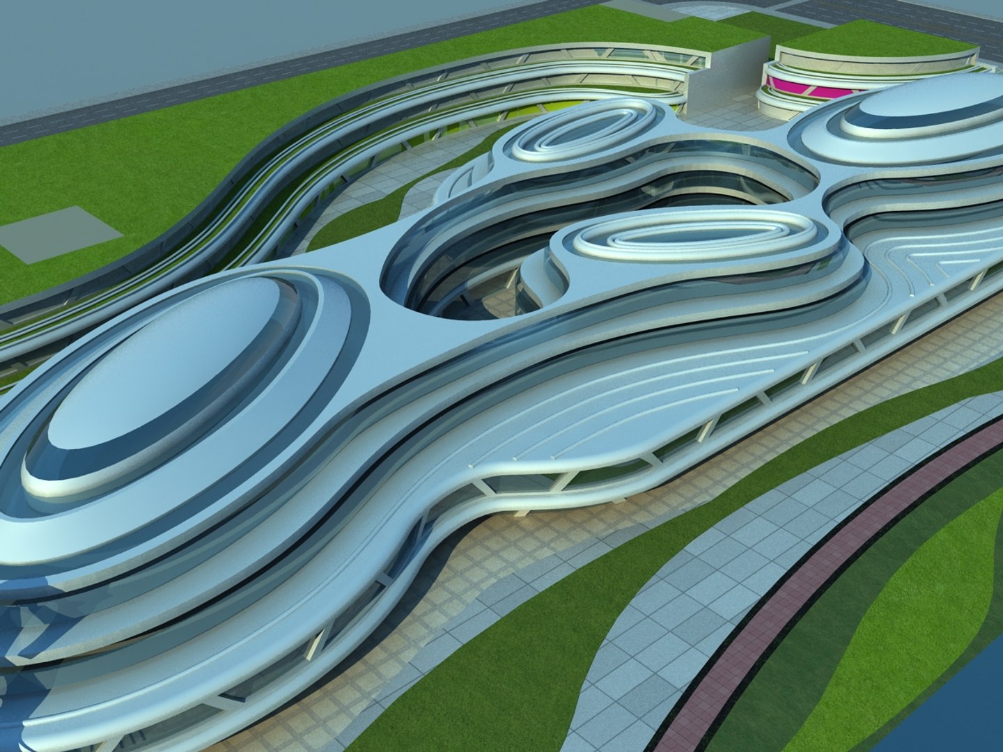 3D model futuristic cityscape - TurboSquid 1618461