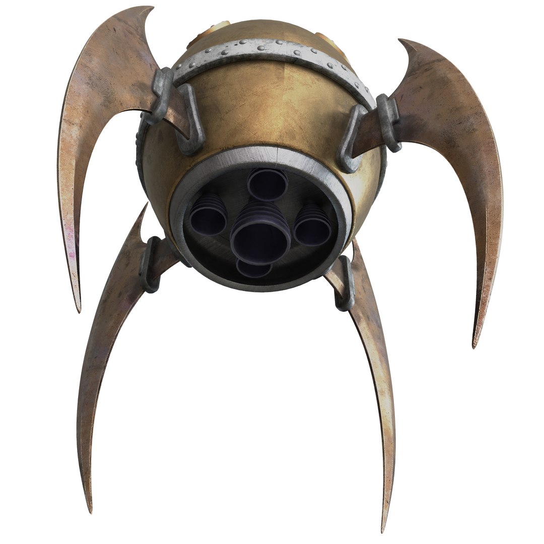 Stylized Retro Rocket 3D Model - TurboSquid 2050737