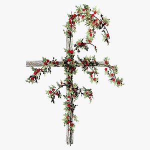 rose cross 3D model