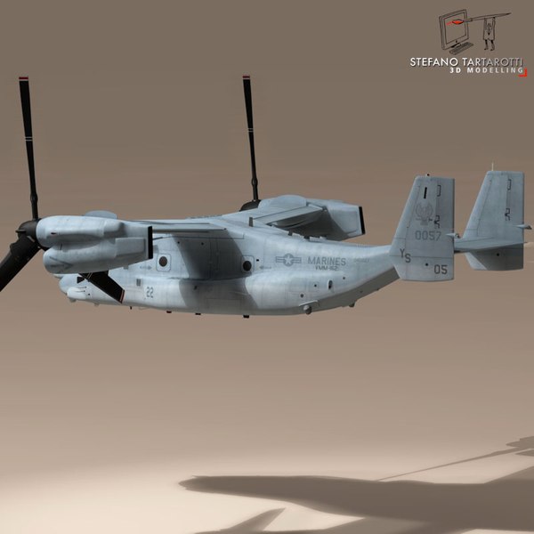 v-22 osprey marine helicopter 3ds