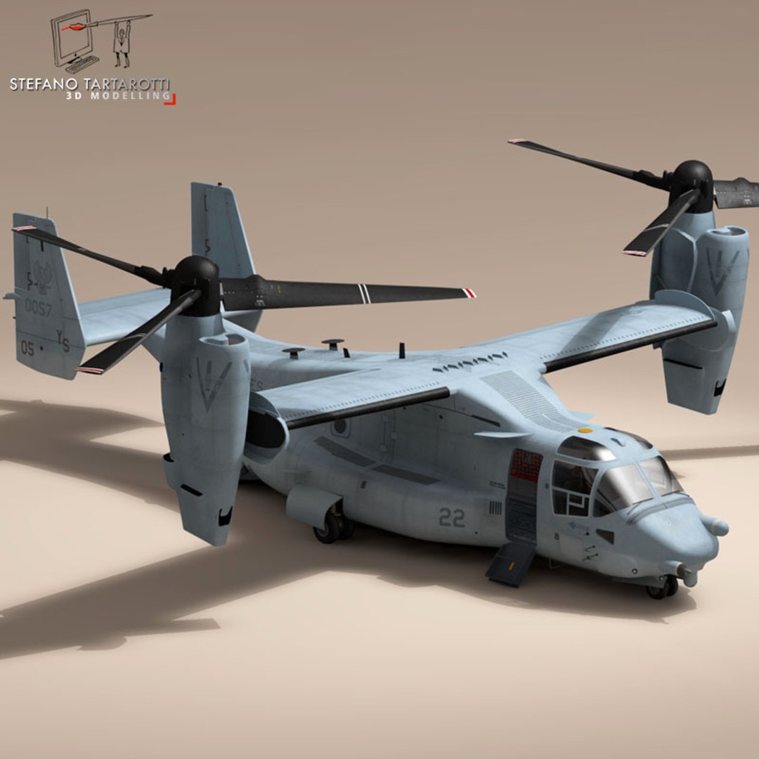 V-22 Osprey Marine Helicopter 3ds