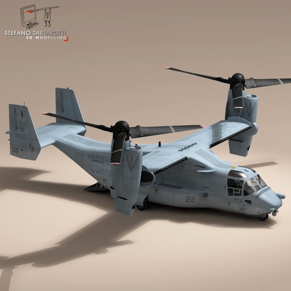 v-22 osprey marine helicopter 3ds