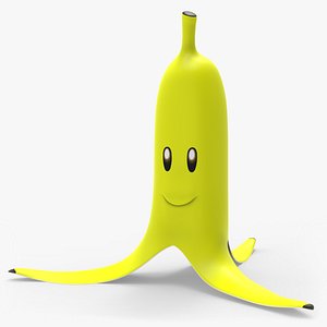 3D Mario Kart Game Banana model
