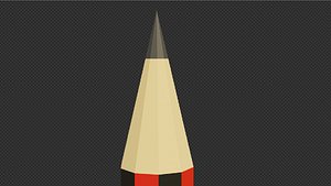 3D Low poly pencil model