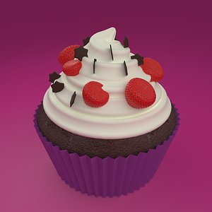 3D cream cake model