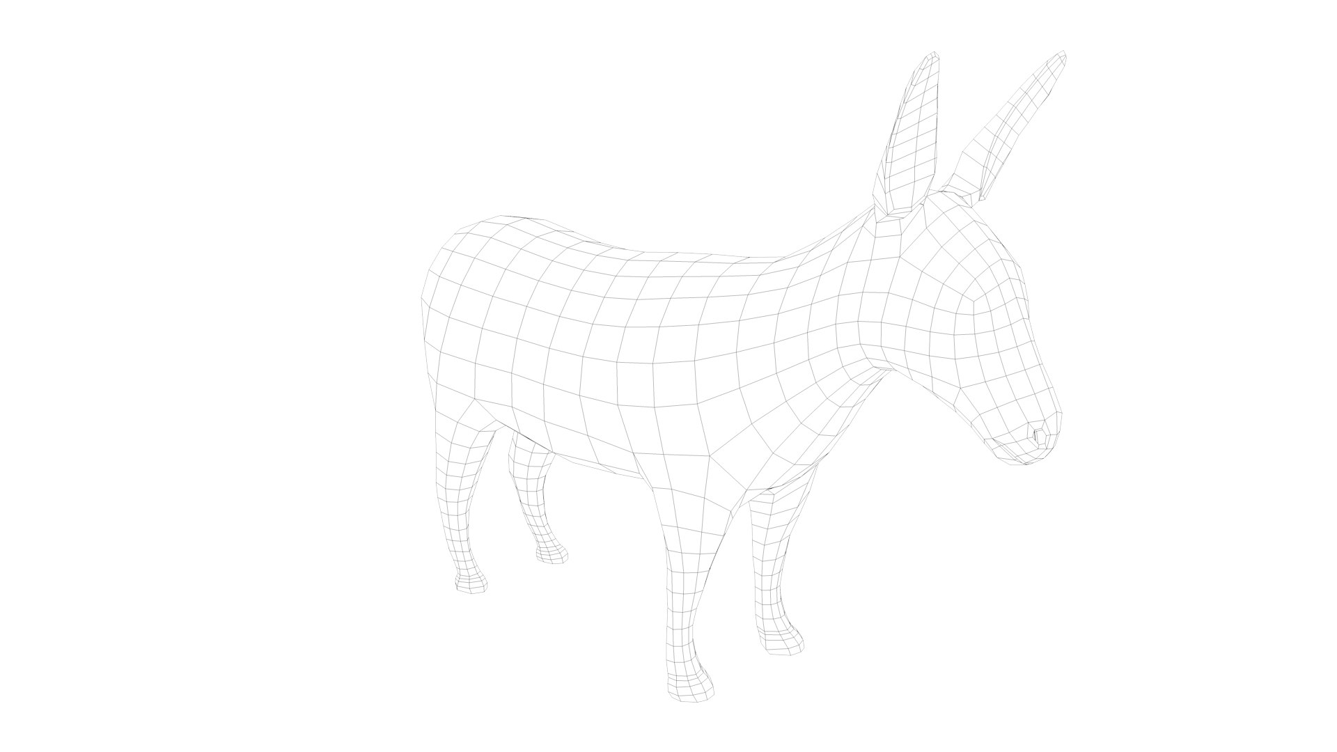 Geometric Donkey Animation Model - TurboSquid 1631785