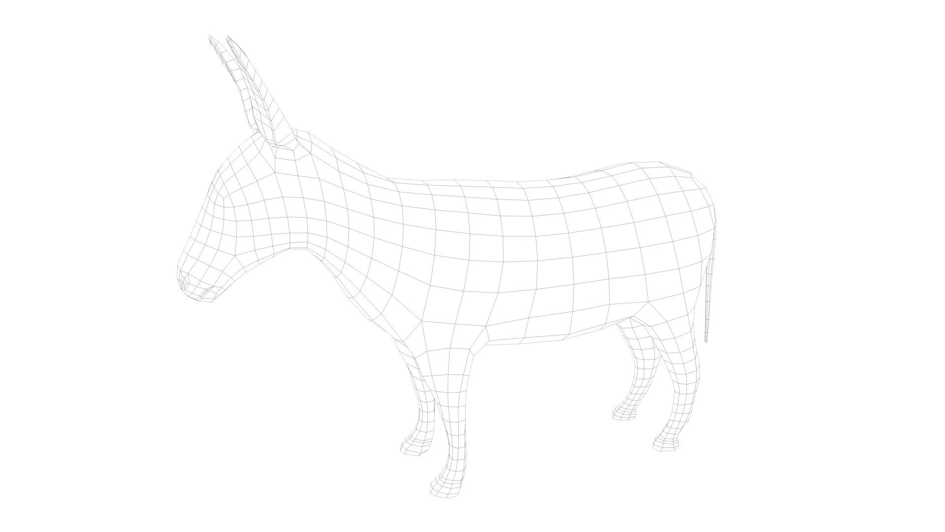 Geometric Donkey Animation Model - TurboSquid 1631785