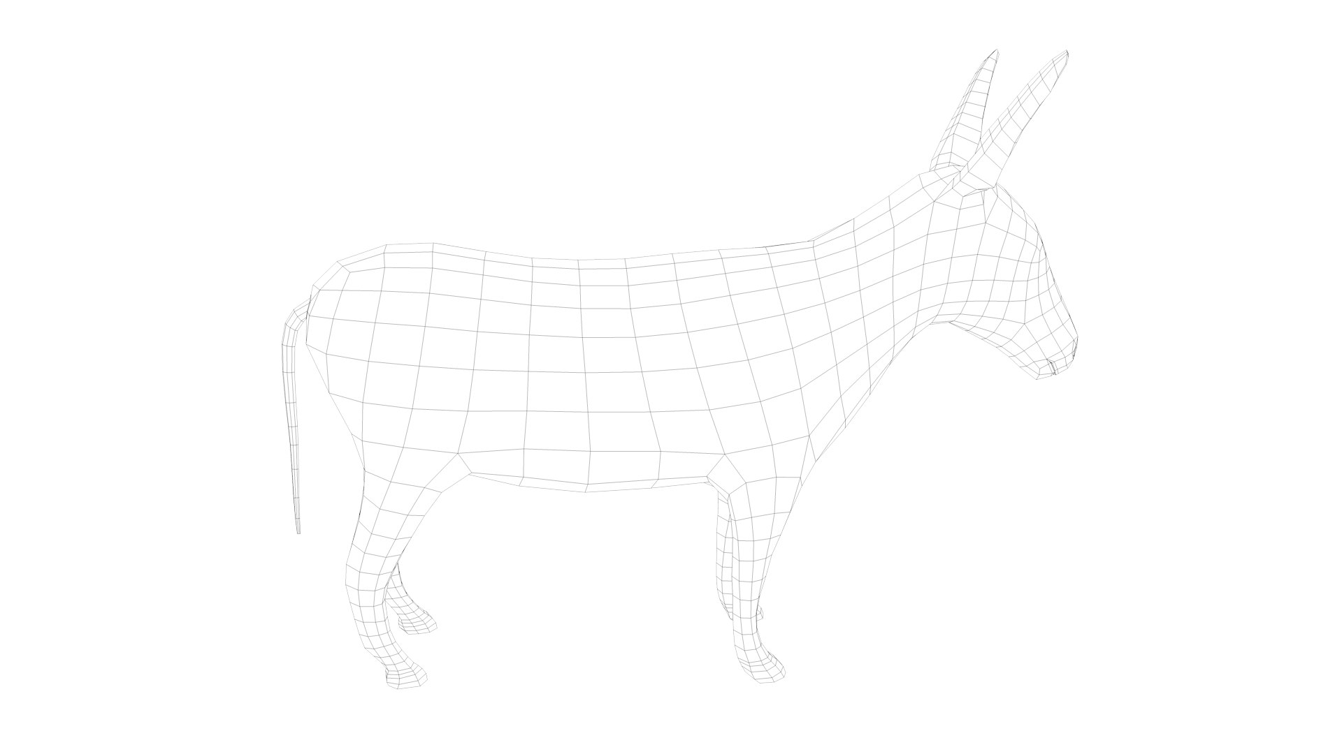 Geometric Donkey Animation Model - TurboSquid 1631785