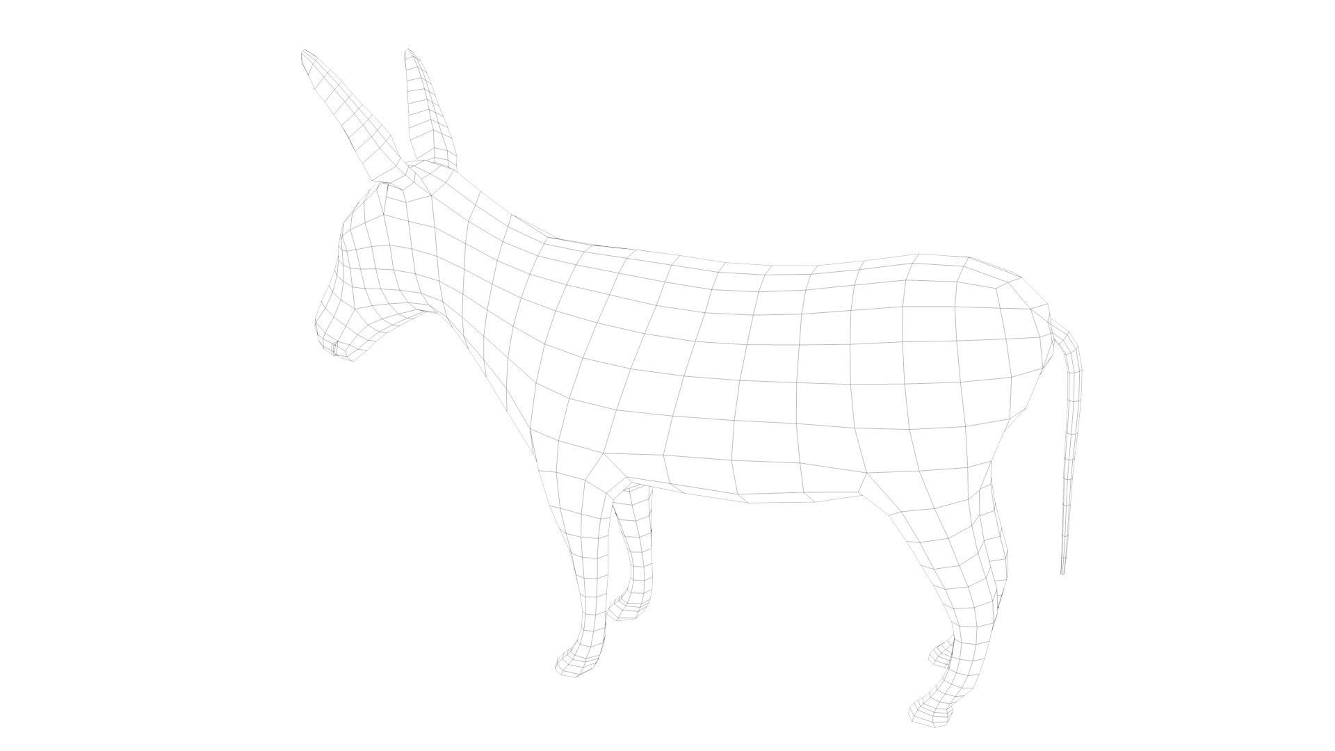 Geometric Donkey Animation Model - TurboSquid 1631785