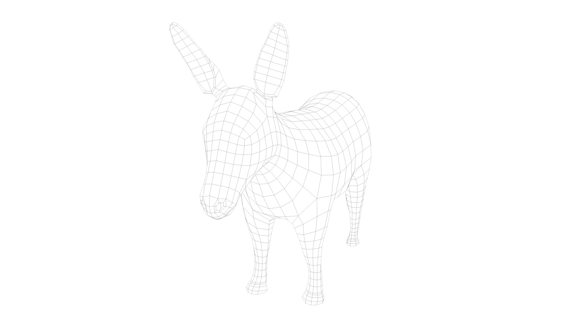 Geometric Donkey Animation Model - TurboSquid 1631785