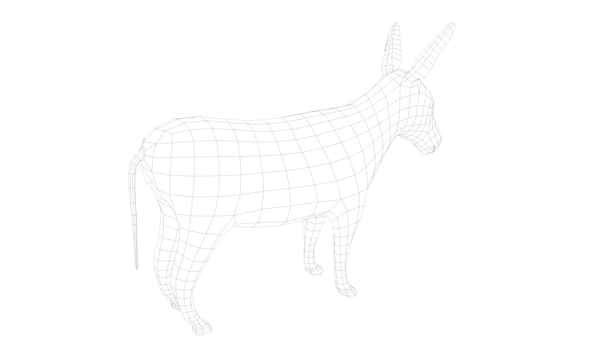Geometric Donkey Animation Model - TurboSquid 1631785