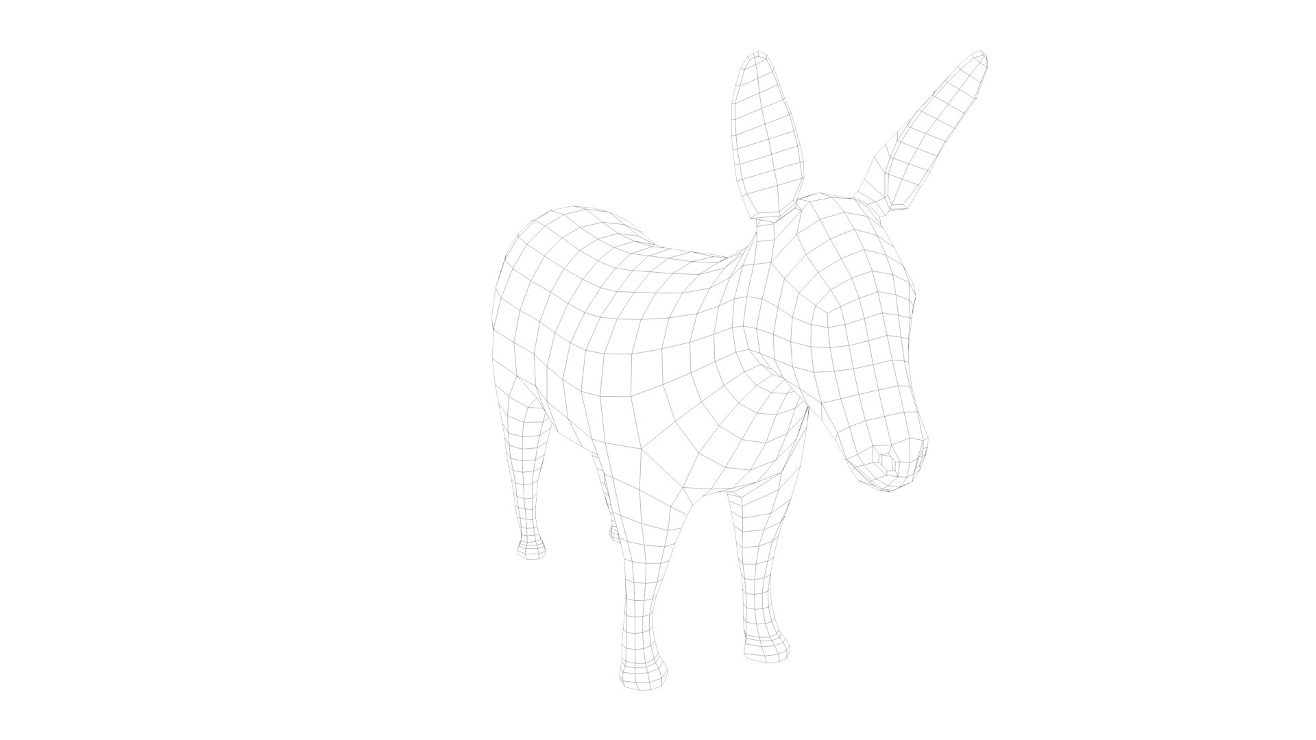 Geometric Donkey Animation Model - TurboSquid 1631785
