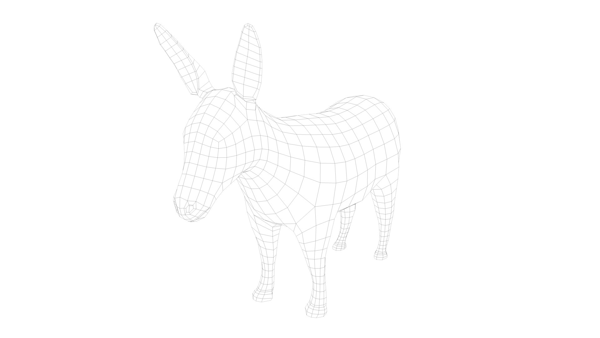 Geometric Donkey Animation Model - TurboSquid 1631785