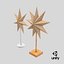 Standing Christmas Paper Stars Collection V1 3D model