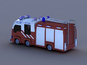 Cartoon fire engine q version of the car animated toys