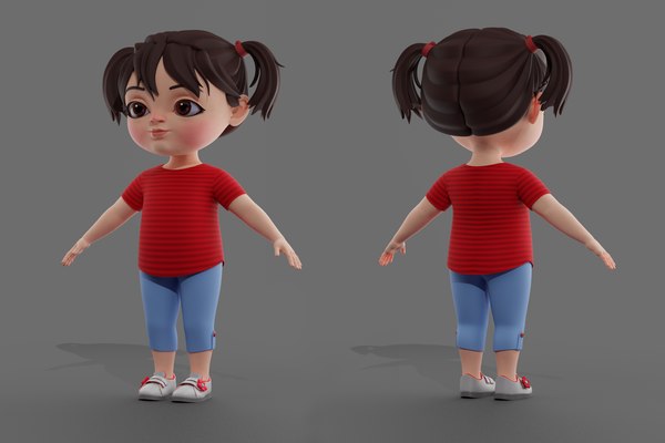 3D Little Girl model - TurboSquid 1767564