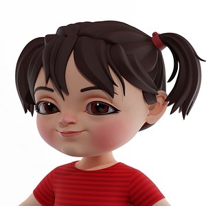 3D Little Girl model