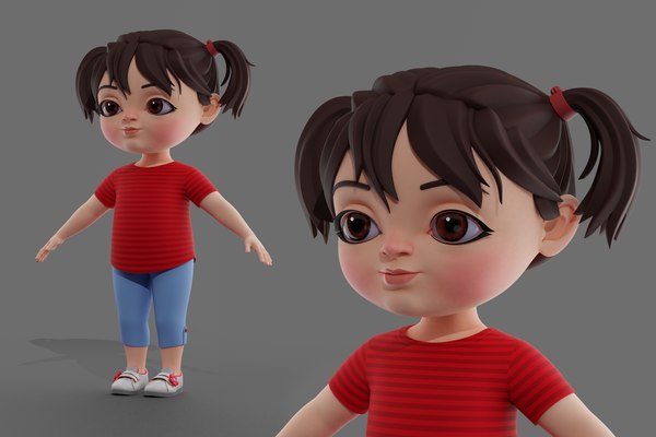 3D Little Girl model - TurboSquid 1767564