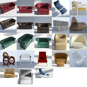 sofa furniture chair 3D