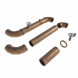 industrial pipes 3D model