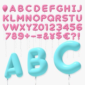 3D balloon alphabet ball