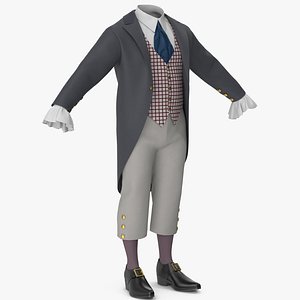 3D Tailcoat Suit and Shoes 4 model