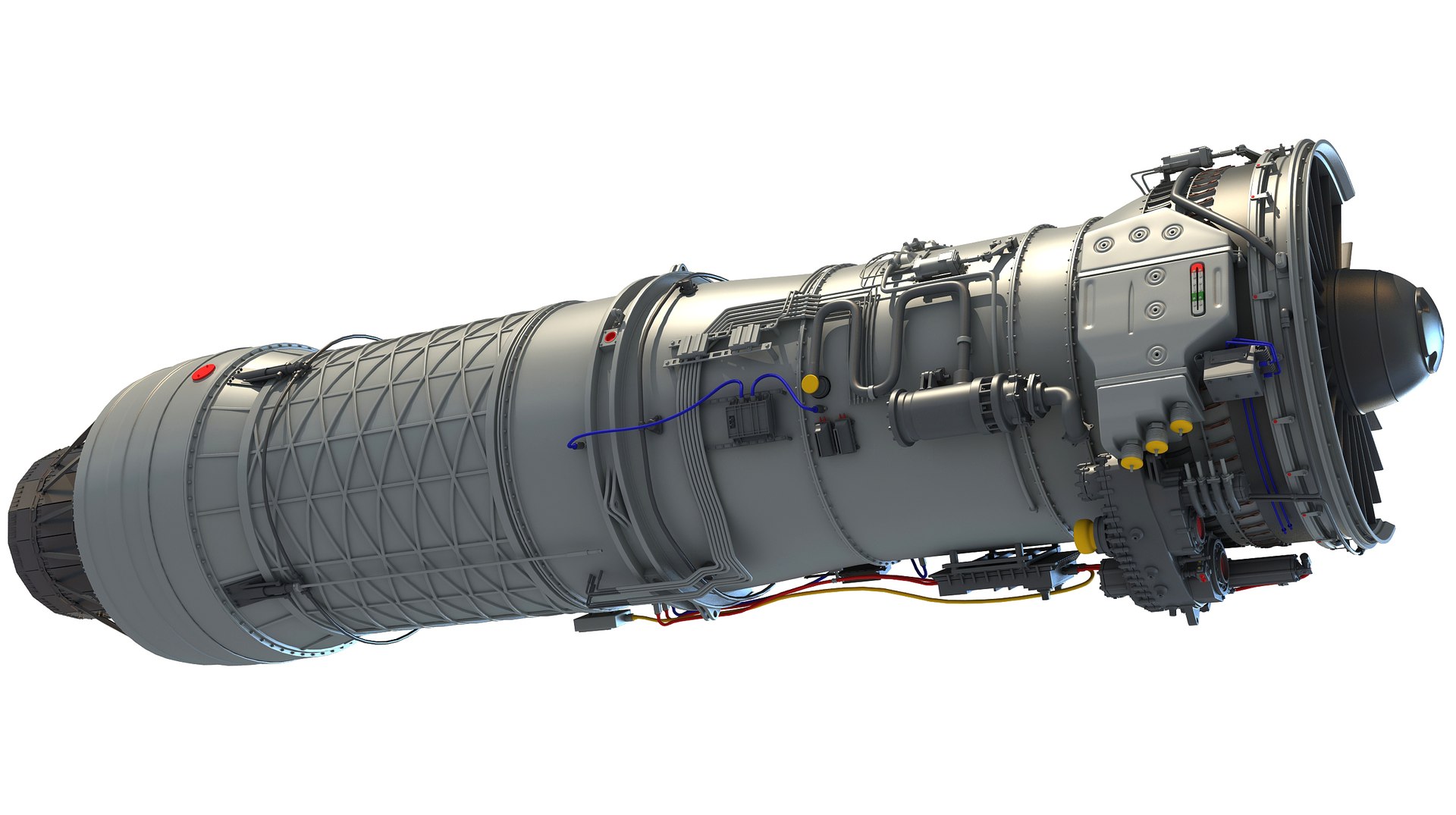 3d Model Sectioned Turbojet Turbofan Engine - Turbosquid 1175188